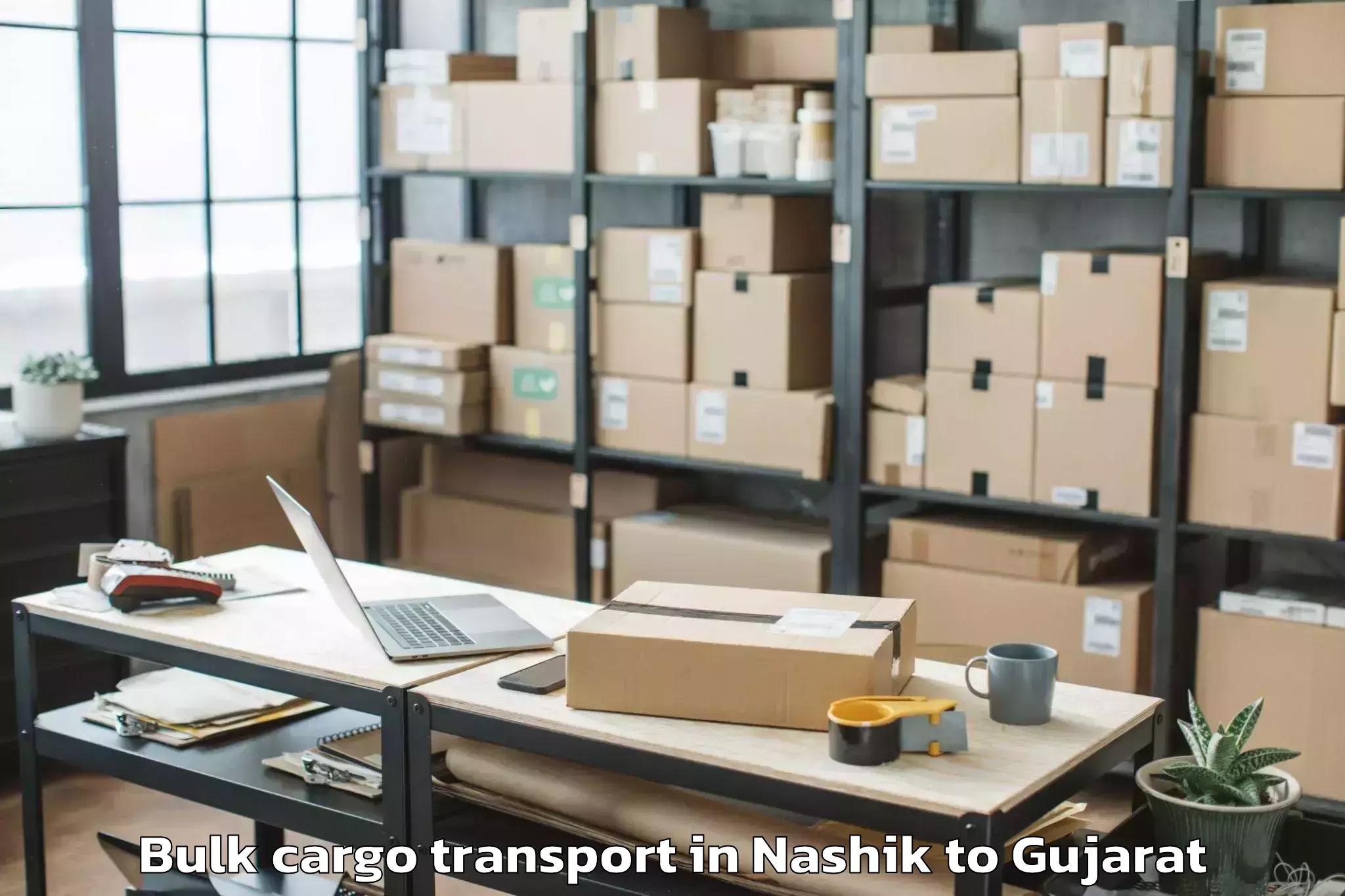 Reliable Nashik to Khambhalia Bulk Cargo Transport